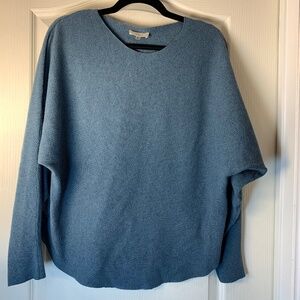 Milano Blue Batwing Knit Sweater‎ – Relaxed Modern Fit Casual
